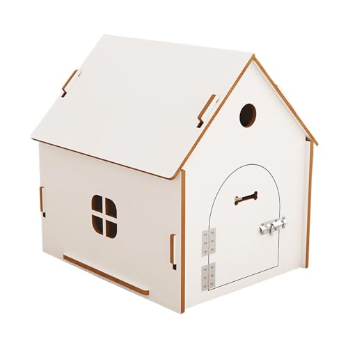 Kennel Cat Kennel Easy to Assemble, Good Ventilate, Big Space, Stable and Durability, Suitable for All Seasons, for Small Animal, Kitty, Dogs (Color : White B, Size : 77 * 59 * 72CM)
