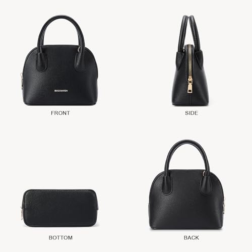 BOSTANTEN Small Crossbody Bag Mini Purses for Women Trendy Cute Vegan Leather Satchel Handbag with Detachable Shoulder Strap