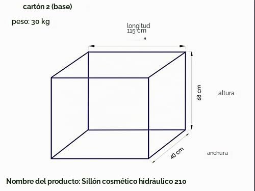 Activeshop Basic 210A - Mesa de masaje hidráulica de piel sintética (180 x 63 x 64-80 cm), color blanco