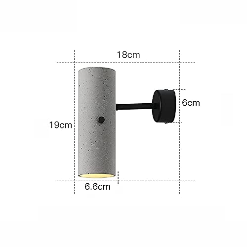Lámpara de pared de cemento negra con downlight GU10 ajustable para iluminación interior 7