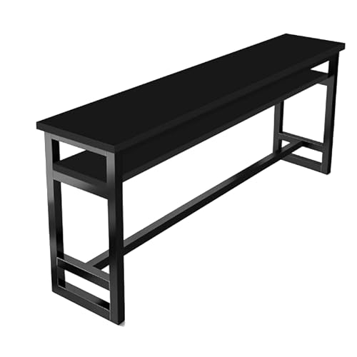 Mesa estrecha de altura de mostrador con base de metal robusta de 105 cm