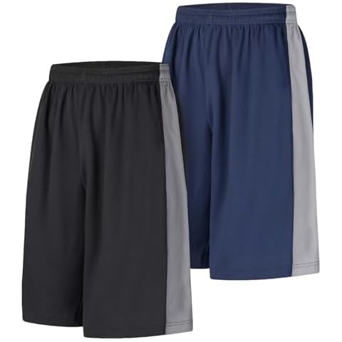 LukBerd Men's Long Athletic Shorts Basketball Gym Quick Dry Camo Shorts Cover