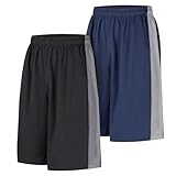 LukBerd Lange Herren-Shorts, Basketball, Fitnessstudio, schnelltrocknend, Camouflage-Shorts mit Taschen, XL