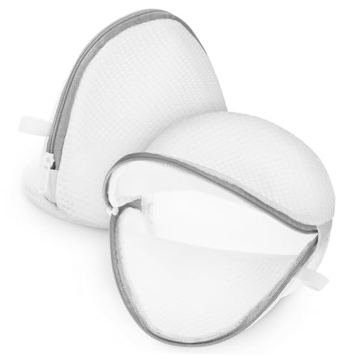 FONDOTIN 2pcs Lingerie Laundry Bag Zippered Delicate Wash Bag for Bras Socks Accessories Versatile for Efficient Cleaning