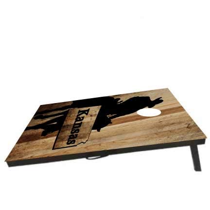 VictoryStore Cornhole Games - State of Kansas Cornhole Bag Toss Game - Kansas Bag Toss