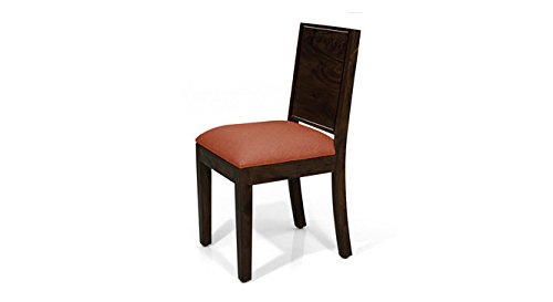 Image of Urban Ladder Liana - Oribi 4 Seater Round Dining Table Set (Finish : Mahogany, Colour : Burnt Orange)