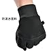keynoyin Outdoor Fleece-Lined Cold-Proof Running Gloves, Windproof, Warm, and Non-Slip Gloves - Black-M