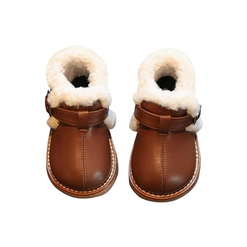 Toddler Baby Girl Winter Shoes Casual Fleece Lined Outdoor Snow Boots Fashion Boot Newborn Infant Cute Dress Shoes