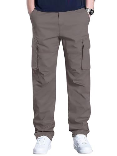 Image of Leriya Fashion Men's Cargo Pants | Multi Pocket Cotton Cargo Joggers for Men | Loose Fit Stylish Pant with Pockets | Casual Baggy Trousers & Streetwear Lower