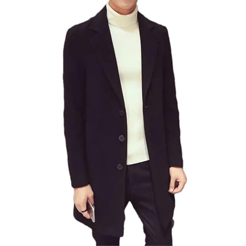 Manteau long homme en coton coupe-vent et ajusté idéal pour la mi-saison casual business