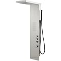 Bathfinesse Shower Panel System Shower Wall Tower with Body Massage System Rain Shower Handheld 3 IN 1 High Pressure Jets Stainless Steel, Brushed Nickel