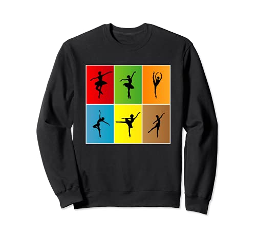Bailarina Ballet Bailarina Silueta Retro Ballet Love Dancing Sudadera