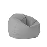 FDP 30' Vinyl Bean Bag Chair, Furniture for Kids and Teens, Perfect for Reading, Playing Video Games or Relaxing - Smoke