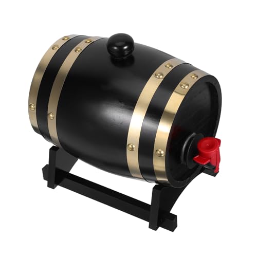 EXAOMBLE ウィスキーバレル木製ディスペンサー 蛇口付きスタンド付 オーク