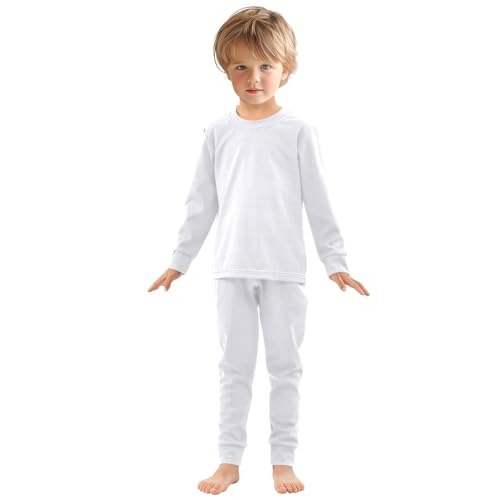 Ghost White Long Sleeve Pajamas Set Sleepwear Jammies 2pcs Set Pjs Ghost White