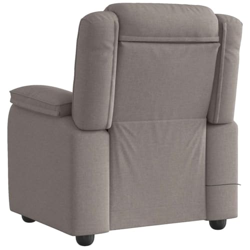 Fauteuil de massage inclinable de haute qualité en tissu résistant couleur taupe - 6