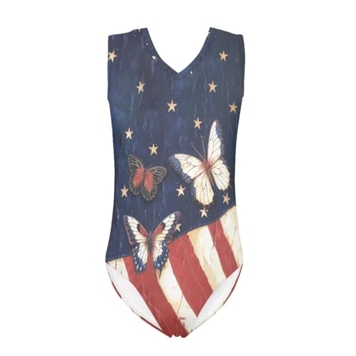 Image of Girls Cartoon Pattern One-Piece Swimsuits Sport Racer Swimwear Beach Bathing Suit, Size 5-14