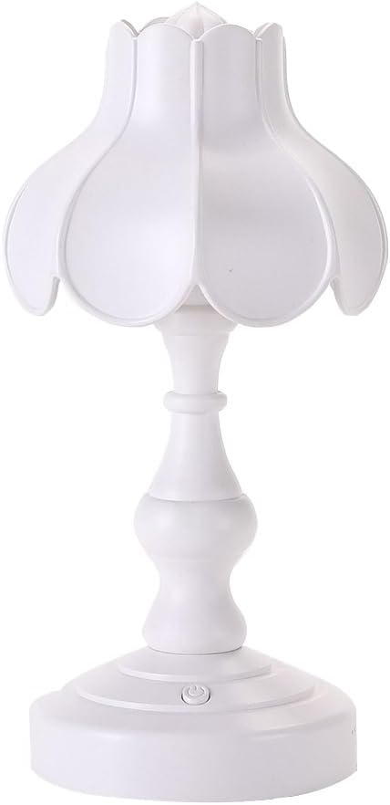 UKCOCO Lotus Table Lamp with USB Charging Port - Small Desk Lamp for Reading with 3 Color Modes - Warm Light Nightstand for Bedroom and Living Room