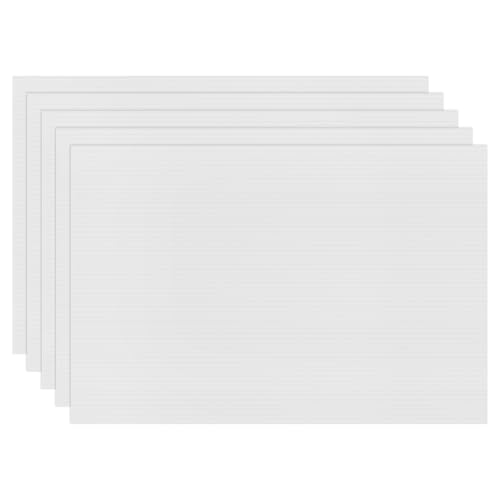 Image of M METERXITY 5-Pack Corrugated Plastic Sheets, 12 Inch x 18 Inch Waterproof Blank Corrugated Poster Board Yard Signs for Garage Sale /Office /Classroom /Party /Lawn Sign Road [3mm Thick, White]