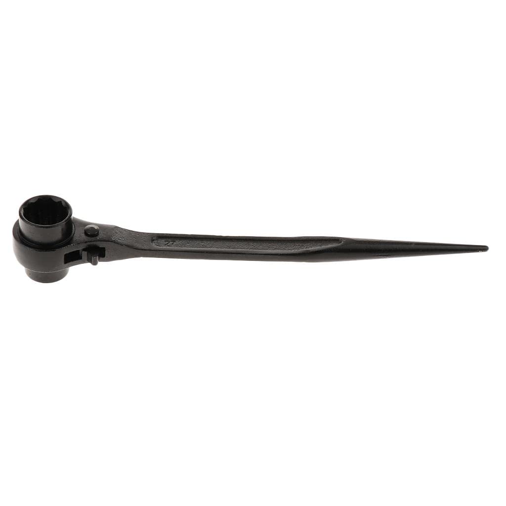 Neaxgeandx Black Scaffold Podger Ratchet Spanner Ratcheting Socket Wrench-Blk 24-27Mm