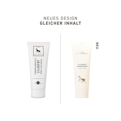 Zahncreme für Hunde – natürliche Zahnreinigung mit Kokosöl, Kurkuma & Papaya-Extrakt, sanft & effektiv, bei Zahnbelag, Zahnstein & Mundgeruch, LILADENT von LILA LOVES IT, 75 ml