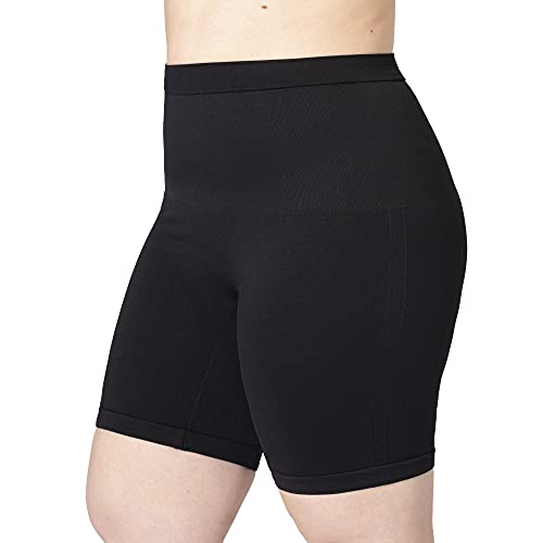 Shapermint Mid Waisted Biker Shorts Tummy Control Medium Compression Shapewear Black