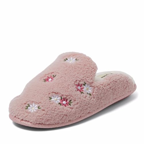 Dearfoams Women's Novelty Gift Teddy Sherpa Scuff Slip On House Shoe Slipper
