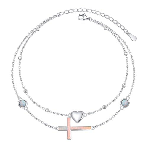 Image of S925 Sterling Silver Anklet for Women Adjustable Plus Foot Ankle Bracelet