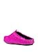 Vertundy Women's Fur Mules Slip On Real Fur Slides Flat Round Toe Platform Fuzzy Clogs Rose Red Shoes