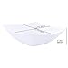 PLASTICPRO Disposable 128 ounce Square Serving Bowls, Party Snack or Salad Bowl, Extra Large Plastic Elegant White Pack of 4