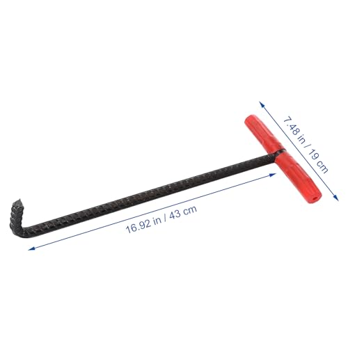 Crochet de T pour couvercle de regard en acier d'armature robuste Uonlytech pour égouts