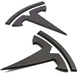 Emblem Accessories for Tesla Model 3 Logo Sticker 2023 2022-2017 Model 3 Decals (Black)