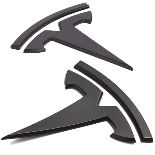 Nanaholy Model Y Accessories for Tesla Emblem Sticker 2PCS/Set 2024 2023 2022 2021 2020 Not for Model Y Juniper