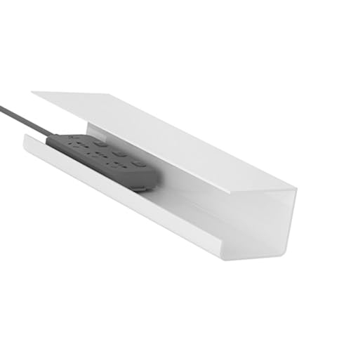 Bandeja organizadora para gestión de cables bajo escritorio Eujgoov, material PVC, para oficina y hogar miniatura 3