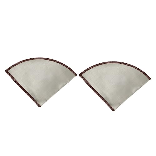 Uonlytech 2pcs Stainless Dripper Filter Cone Reusable Coffee Maker for Cups Easy to Clean for Home Brewing