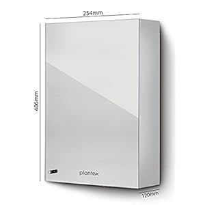 Plantex Bathroom Mirror Cabinet/Stainless Steel 304 Grade Bathroom Organizer Cabinet/Bathroom Accessories (Chrome,10 X 16 Inches) Plantex Bathroom Mirror Cabinet/Stainless Steel 304 Grade Bathroom Organizer Cabinet/Bathroom Accessories (Chrome,10 X 16 Inches)