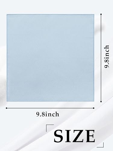 Image of Luckyvestir Pocket Squares for Men Solid Color Cotton Pocket Square Mens Handkerchief for Dinner Church Wedding