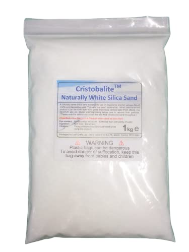 Trustleaf 1kg Bag of Decorative White Silica Sand for Art and Crafts