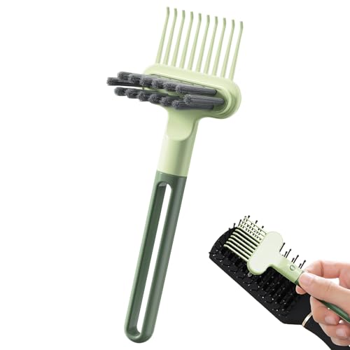 Limpiador de cepillo de , 2 en 1, removedor de cepillo de , limpiador de peine de rastrillo | Suministros de peinado antideslizantes para maquillaje diario, peluquería, esteticistas, mujeres