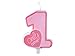 Produktbild SiDeSo® Zahlenkerze Geburtstagkerze Kuchendeko Geburtstag rosa pink (Only One)