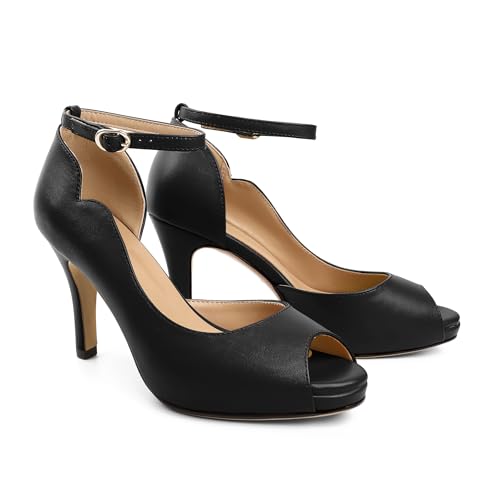 Image of AUMOTED High Heels Pumps Platforms Shoes for Party Daily 3.4 inch Dressy Pumps