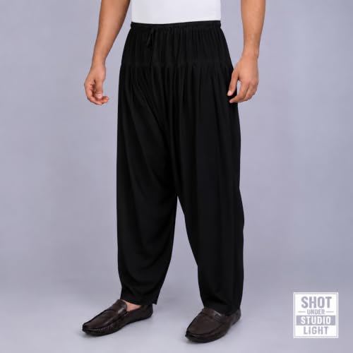Image of Men's Premium Viscose Rayon Punjabi Patiala Salwar | Traditional Dhoti Style Pant for Men