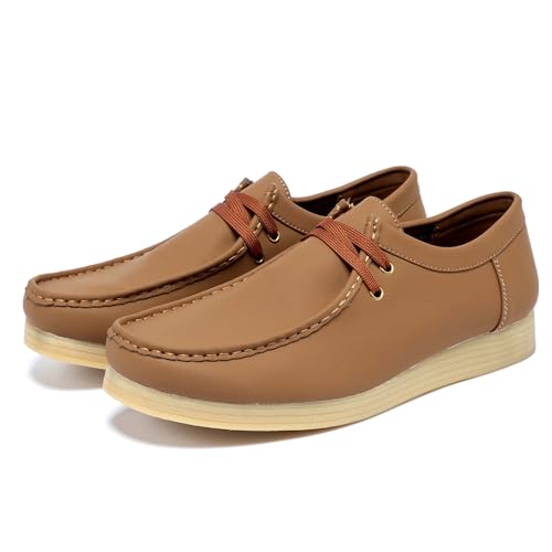 Men's Loafers Retro Casual Formal Shoes Classic Lace Up Walking Shoes Comfortable Business Office Shoes Breathable Casual Driving Shoes Large Size Leather Shoes - Main Image