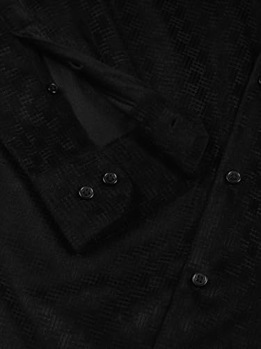 Image of Thomas Scott Men's | Solid | Textured Fabric | Full Sleeve | Slim Fit | Polyester-Blend | Spread Collar | Casual Shirt