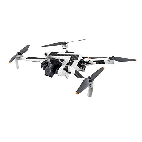 Image of MightySkins Carbon Fiber Skin Compatible with DJI Mini 3 - Black Chevron | Protective, Durable Textured Carbon Fiber Finish | Easy to Apply | Made in The USA