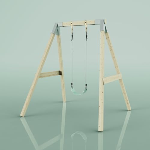PolarPlay Schaukel Giraffe aus Holz in Grün PolarPlay Schaukel Giraffe aus Holz in Grün