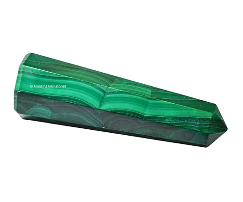 Image of Amazing Gemstone Malachite Crystal Towers ~ Natural Healing Crystal Point Obelisk for Reiki Healing and Crystal Grid (2 inch to 3 inch INCH)