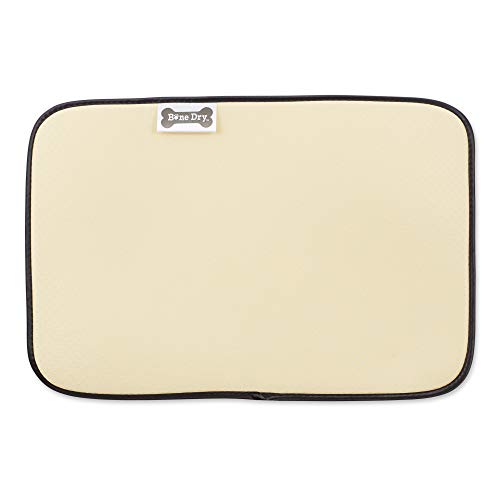 Bone Dry Machine Washable, Ultra Absorbent Pet Mat, 12x18, Rose/Off-White Lattice - Thumbnail 3
