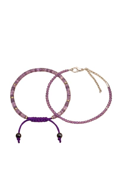 RIVALUXE | Natural Amethyst Bracelet and Anklet Combo | Spiritual Crystal Jewelry (Set of 2)-image-8