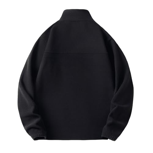 Men's Quarter Zip Pullover 2025 Casual Long Sleeve Fleece Sweatshirts Mock Neck Warm Fall Clothes with Elastic Cuff3
